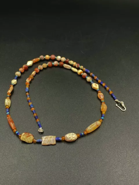 Ancient Antique Jewelry Vintage Carnelian Agate Mala old beads Bactrian