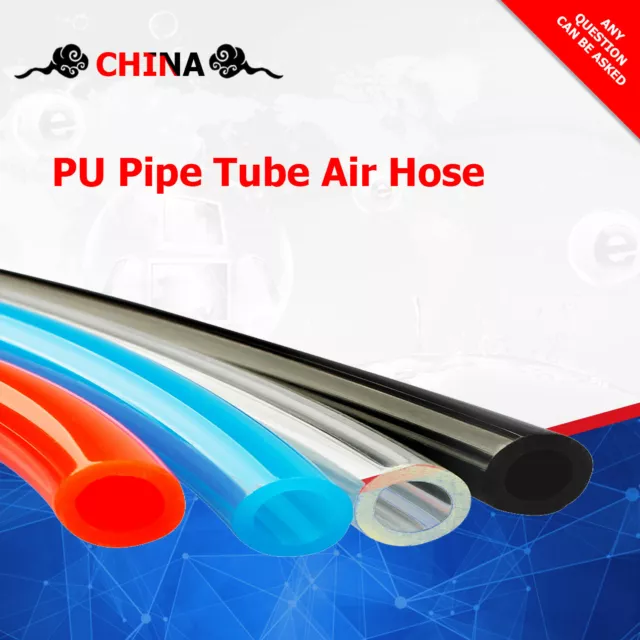 Polyurethane Flexible Tubing Pneumatic PU Pipe Tube Air Hose DIY Various Sizes