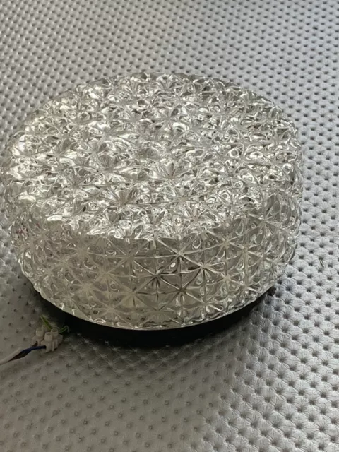 EMESS VINTAGE plafonnier applique vintage verre bullé/ métal