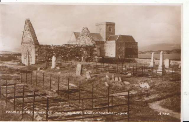 Scotland Postcard - Tombs of The Kings - St Oran's Chapel - Iona RP - Ref 4951A