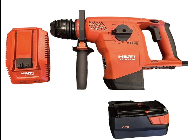 hilti TE 30-A36 Roto Hammer Chisel Drill Ads Plus Kit Battery Charger