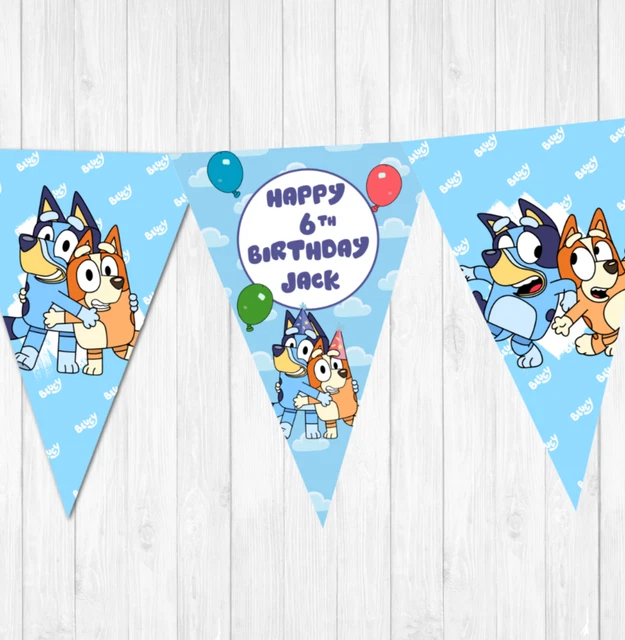 BLUEY & BINGO Personalised Happy Birthday Bunting £5.99 - PicClick UK