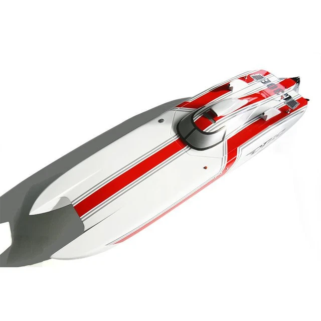 E51 RTR Fiber Glass Red Electric RC Boat W/ Dual Servos ESCs Motors Batteries.