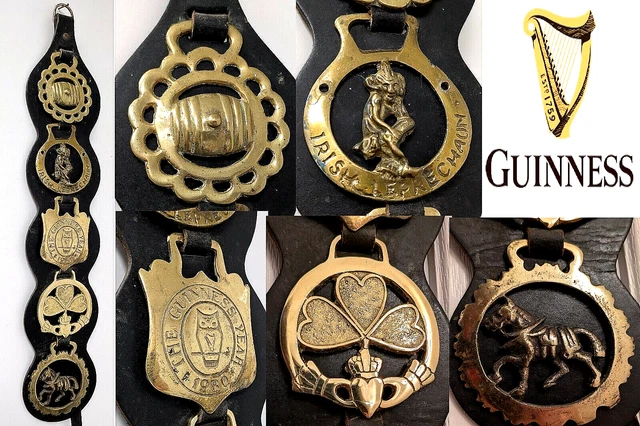 GUINNESS OLD GOLD Lustre Antique Irish Horse Solid Brass Beer