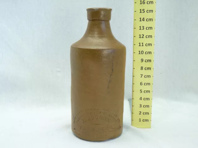 Vintage J Bourne Denby Pottery England Stoneware Clay Ink Bottle 15½ cm ANTIQUE