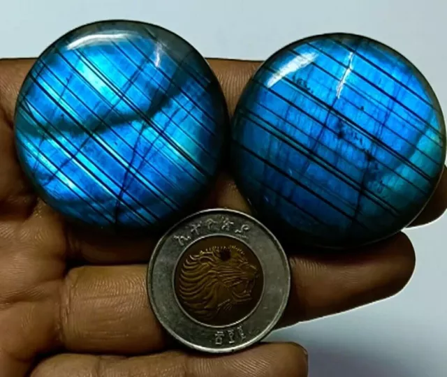 Round Natural Labradorite Cabochon Loose Gemstone Wholesale Lot Weight 203 Carat