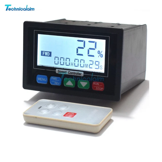 LCD DIGITAL DISPLAY PWM DC Motor Speed Controller DC 10V~55V W/ Remote ...