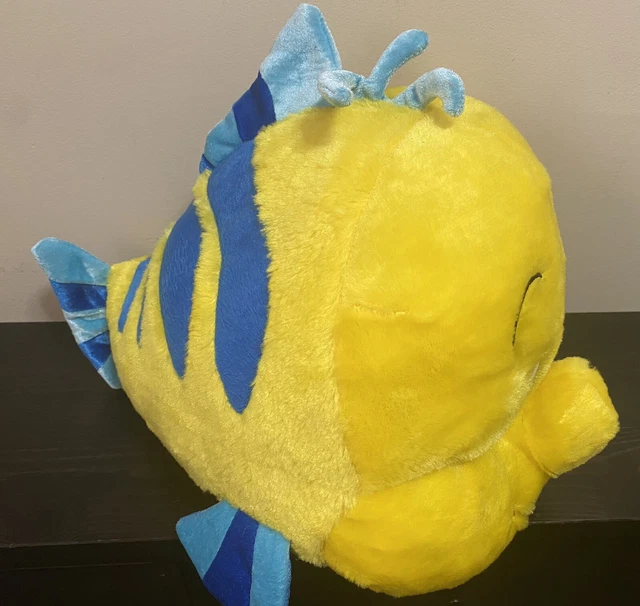 DISNEY THE LITTLE Mermaid Plush Flounder 16 Inch Stuffed Animal LARGE