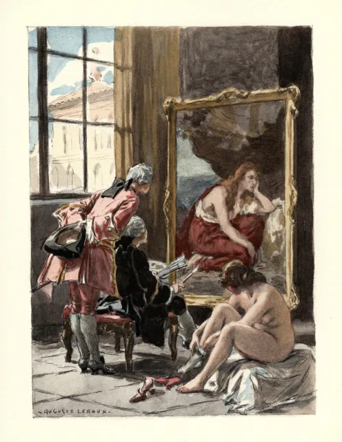 Auguste LEROUX . Casanova dans l'atelier du peintre Anton Raphaël Mengs !!!!