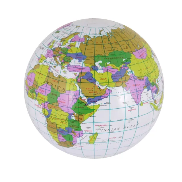 40cm Inflatable Globe Blow Up Map Ball Earth Geography Atlas Educational Toy