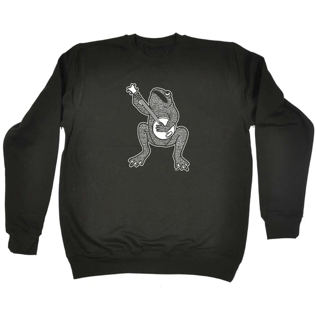 Toad Plaing Banjo Frog - Mens Womens Novelty Funny Sweatshirts Jumper Sweatshirt