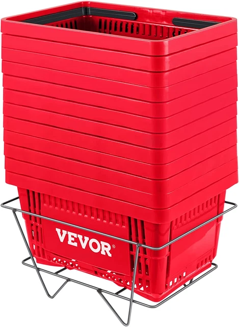 Shopping Basket, 16.9 X 11.8 X 8.7 In/42.8 X 30 X 22 Cm((L X W X H), Plastic Han