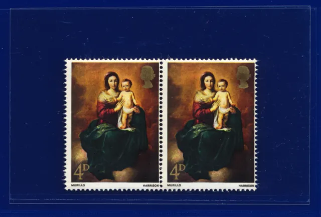 1967 SG757 4d Christmas W128 Pair Unmounted Mint plco