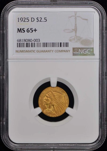 1925-D Indian $2.50 NGC MS65+