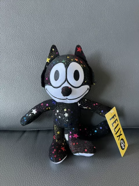 Felix The Cat In Star Print Black Stuffed Animals Plush Toy Factory 8” NEW!
