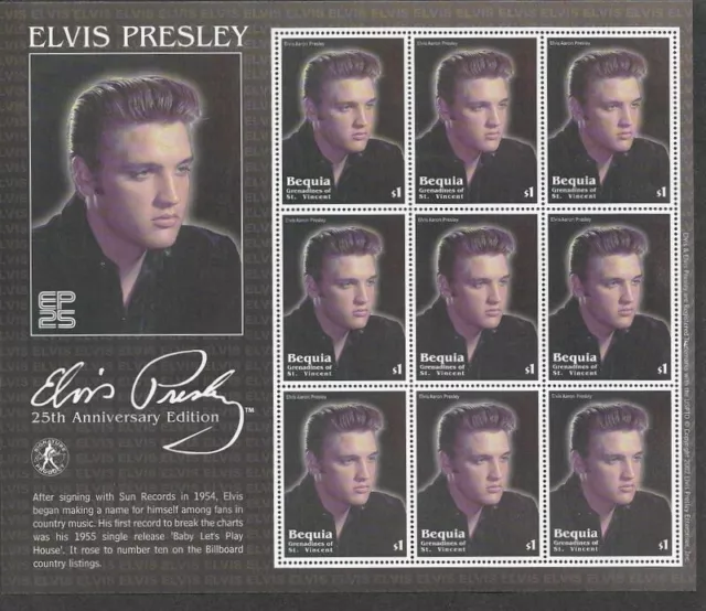 Elvis Presley mnh stamps sheet Bequia (St.Vincent Grenadines)