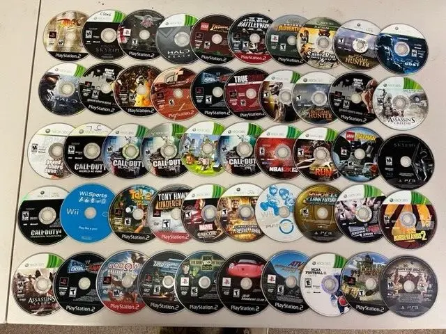 Lot Of 50 DAMAGED NON WORKING Games PS2 XBOX 360 Wii PS3 Wii Sports True Crime H