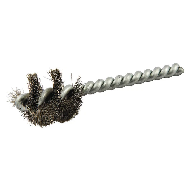 NORTON 66252839083 Single Spiral Tube Brush,1 dia.