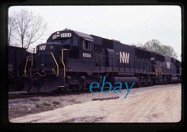Orig Slide Norfolk And Western N&W NW #6504 SD50S 1981 Rare only 6 blt