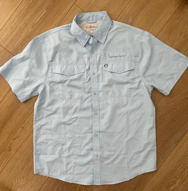 THE AMERICAN OUTDOORSMAN Shirt Mens XXL Blue Button Up Short