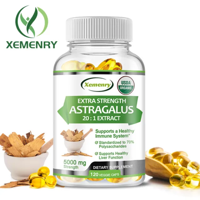 Extra Strength Astragalus Root 20:1 Extract 5000mg - Enhance Energy & Endurance
