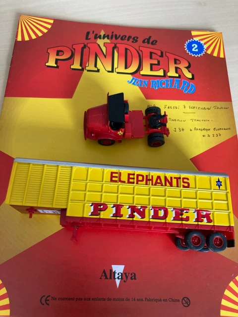 Camion Marmon Avec Remorque éléphants Altaya 1/64 - Collection Cirque Pinder - Occasion