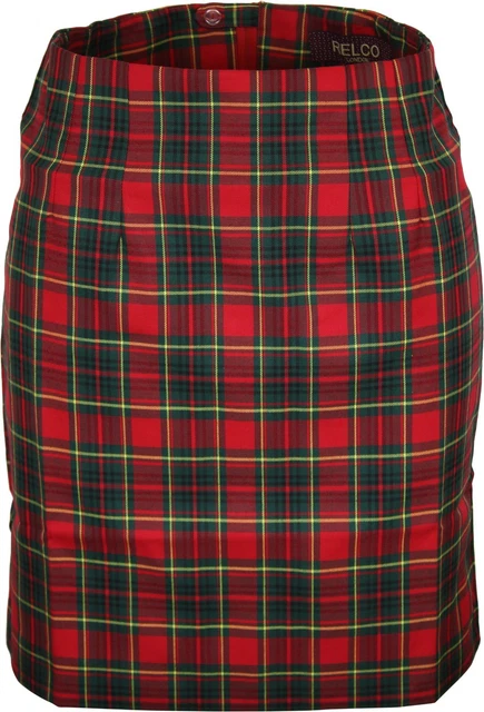 thumbnail image 2 of Relco London Women’s Prince Of Wales Check Pencil Skirt – 60s Mod, Silver Grey, Fitted, Knee-Length 2 of 3