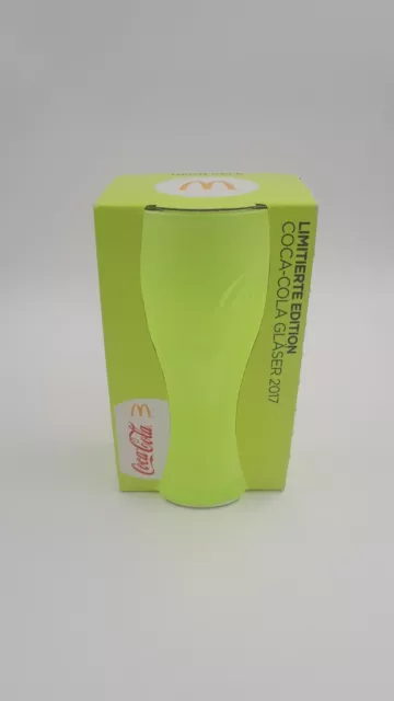 Mc Donalds Coca Cola Glas neon gelb von 2017