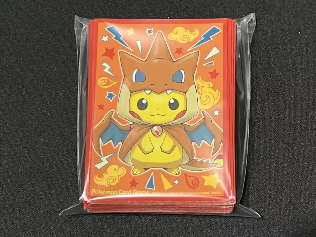 Poncho Wearing Pikachu Mega Charizard X Deck shield 62 sleeves