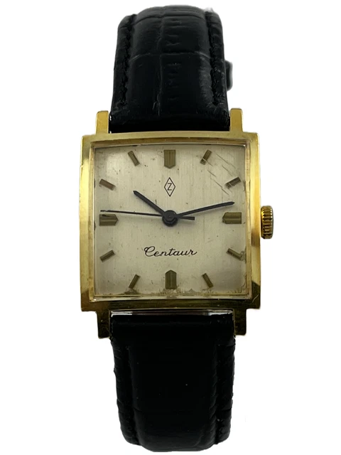 Montre-bracelet Homme Vintage Jean Cardot - Mécanique à Remontage Manuel - 17 Rubis - Cadran Doré - Occasion (fonctionne)