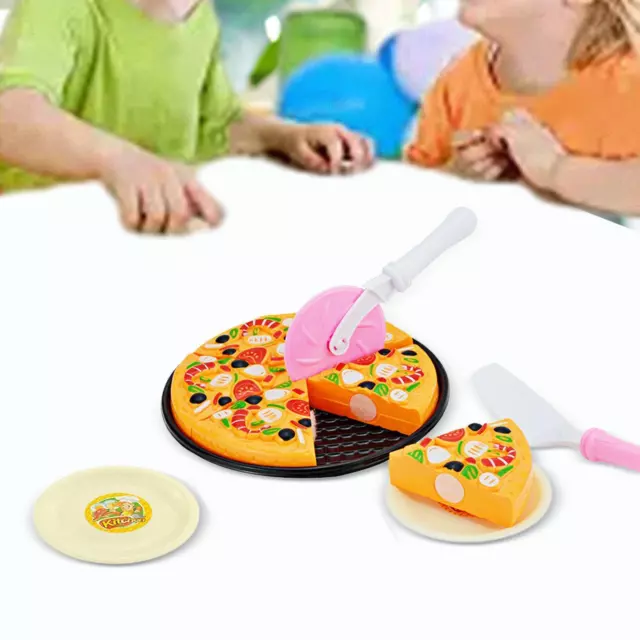 11x Pizza Cutting Play Food Toy Fine Motor Skills Educational Gift Kitchen