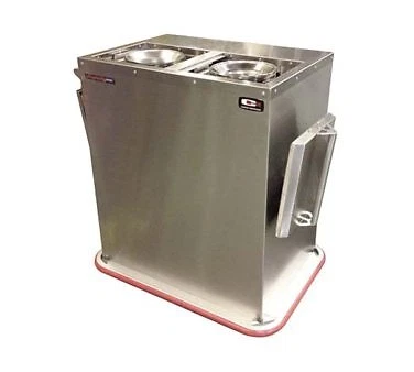 Carter-Hoffmann BH2S Mobile Enclosed 2-Stack Dish Dispenser, 120 Bases or 150...