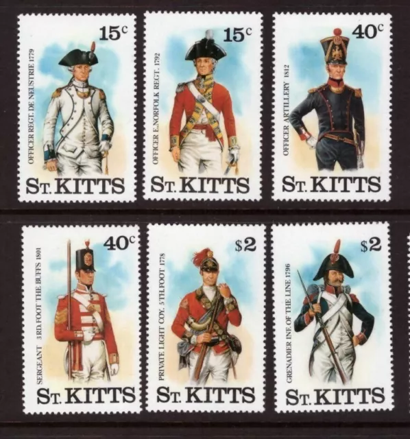 St Kitts 1987 Military Uniforms set mint MNH stamps