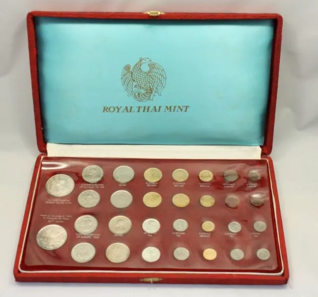 Royal Thai Mint 30 Piece Commemorative Thailand Coin Set in Original Box