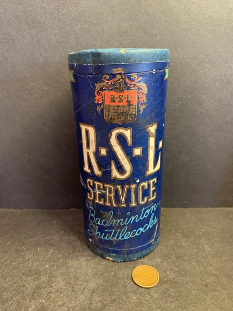 Vintage NOS RSL Service Badminton Shuttlecocks in Canister