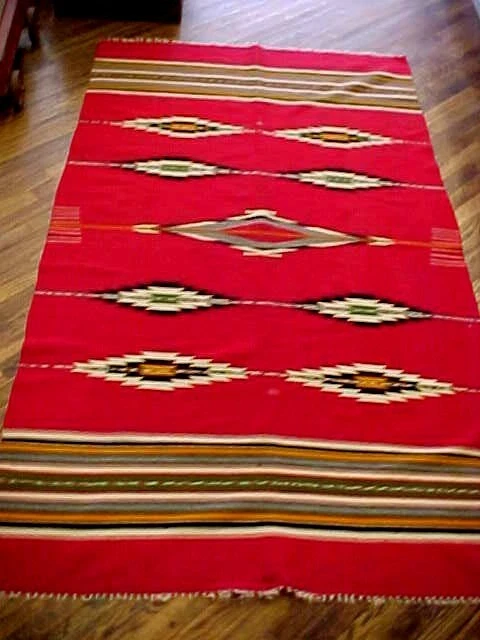 1930's Chimayo Blanket Rug 50"x 87"