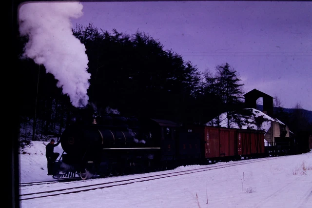 Kodachrome Original Slide East Broad Top Winter Freight Train (1970)  #CC2876