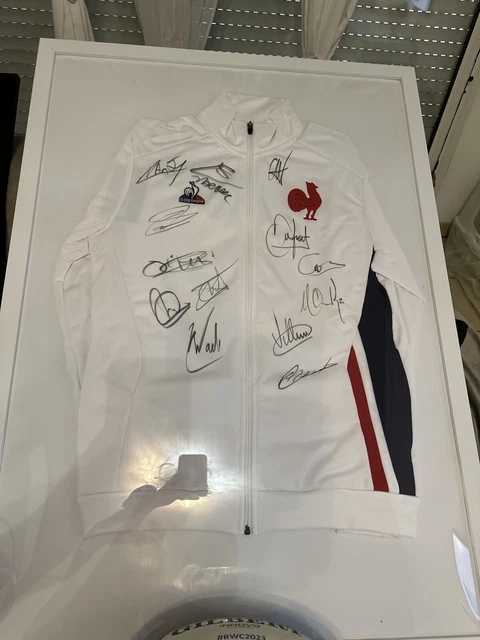 Veste équipe de France de rugby signée de toute l’équipe