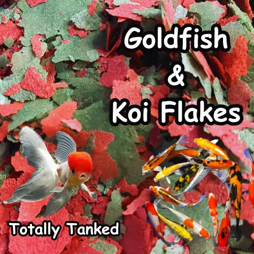 TANKED Thin Small Goldfish & Koi Flakes Tank Pond Fish Food Bulk 500g