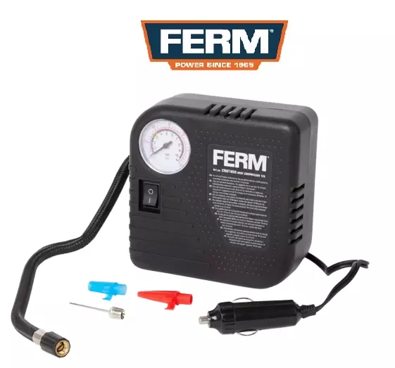 FERM MINI 12V Compressore d'Aria Auto 10 Bar 3 Adattatore Aggiuntivo Pompa  Aria Elettrica EUR 19,99 - PicClick IT