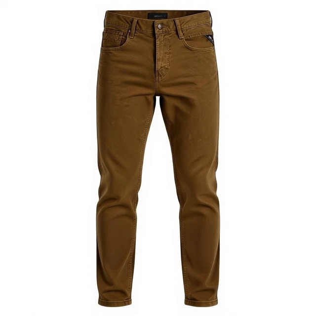 Pantalon Grande Taille En Velours Côtelé Marron Edmond Boublil - Taille 48, Neuf Avec étiquettes