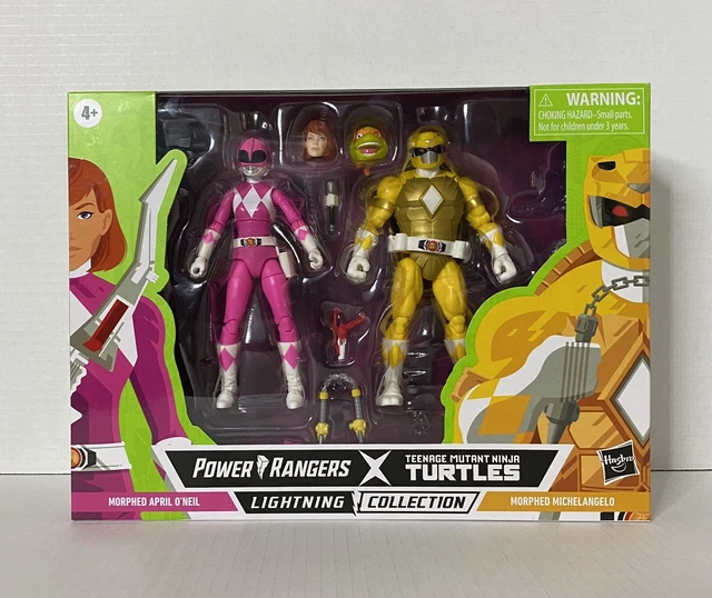 Power Rangers X TMNT Morphed April O'Neil & Michelangelo Lightning Collection