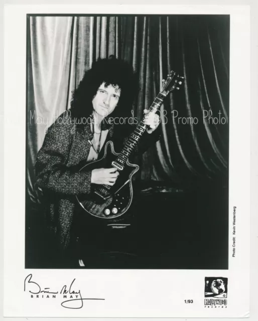 Brian May "Queen" Reprinted Autographed Hollywood Records Promo 8 x10 Photo 1993