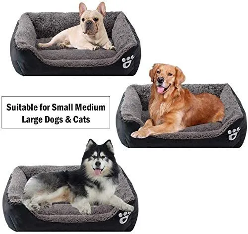Dog Bed For Small Medium Large Pets Cat Puppy Bed Washable Soft Comfy Calming 12