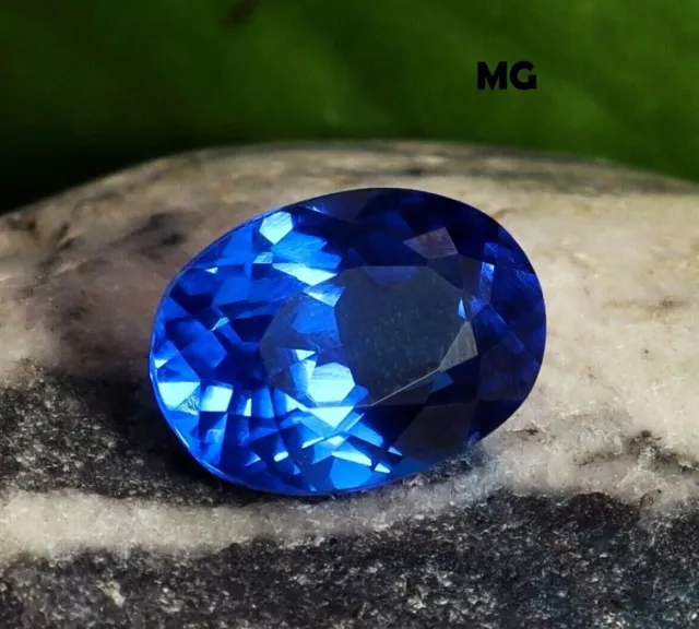 GIE Certified Natural Rare MOGOK Blue Spinel 9.80 Ct Oval Cut Loose Gemstone