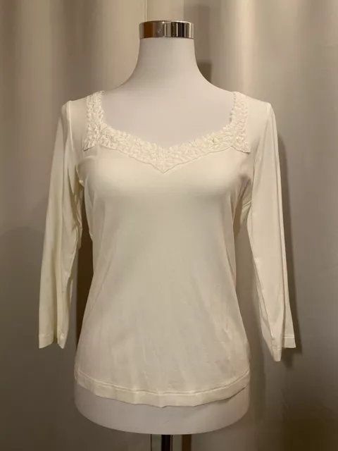 Mothwurf Shirt Gr. M, creme weiß, Champagner, Tracht