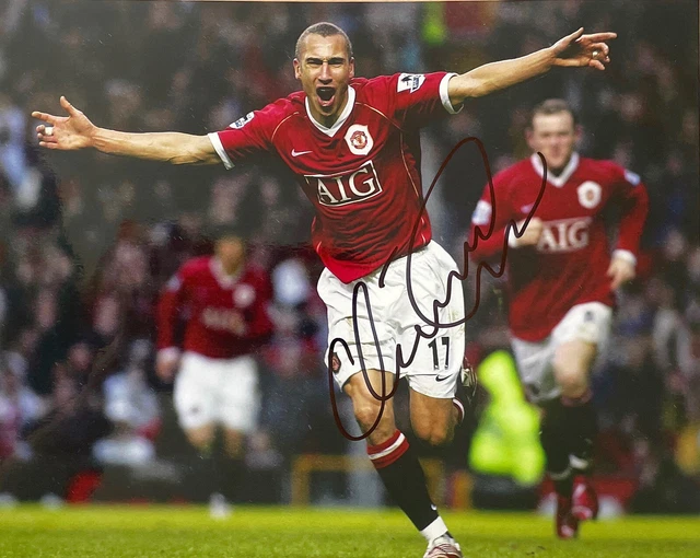 Football - Henrik Larsson Signed 10x8 Pre-Print Manchester United Photo - Sweden
