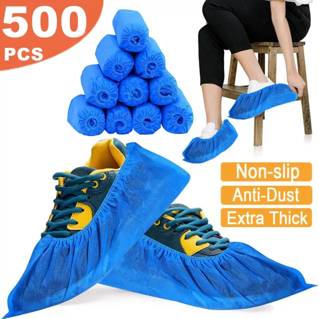 Disposable Shoe Covers Non-Slip Boot Overshoes Protector NonWoven 100/200/500PCS