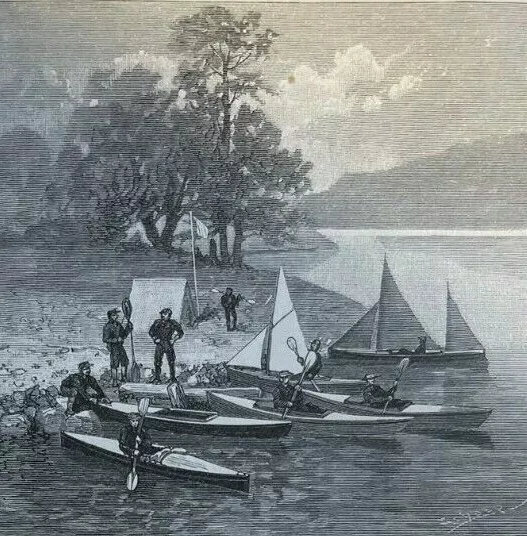 1880 Cruising Canoe and Its Outfit Shadow Canoe Canadian Canoe Racine Canoe