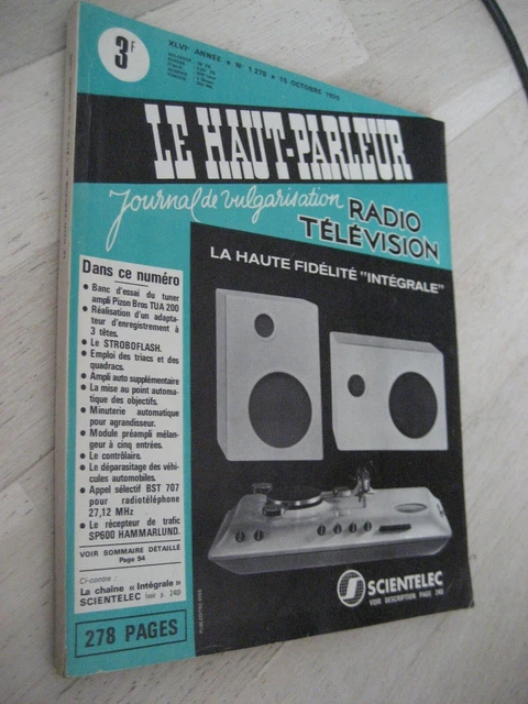 MAGAZINE REVUE ÉLECTRONIQUE Le Haut-parleur n°1754 juillet 1988 MAGAZINE REVUE ÉLECTRONIQUE Le Haut-parleur n°1754 juillet 1988